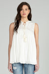 Front Tie Sleeveless Top