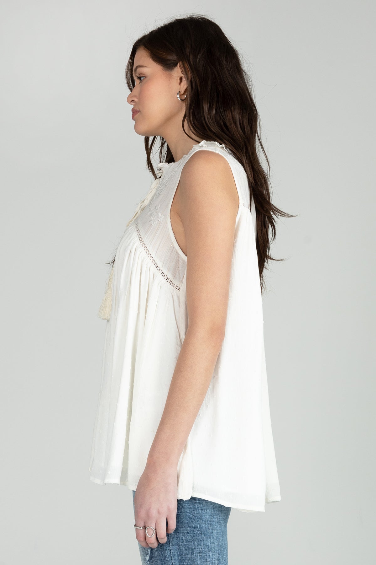 Front Tie Sleeveless Top