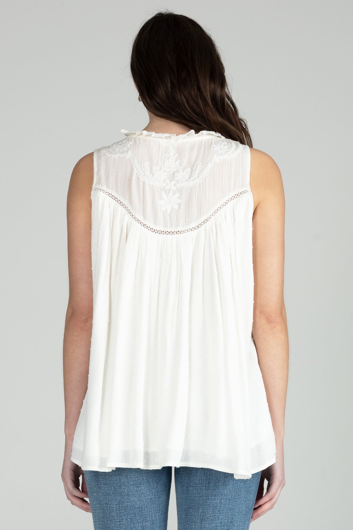 Front Tie Sleeveless Top