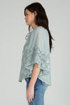 Flowy Pattern Crochet Tied Top