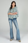 Flowy Pattern Crochet Tied Top