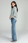 Flowy Pattern Crochet Tied Top