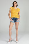 Cropped Crochet Knit Top