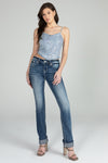 Handkerchief Denim Sequin Top