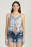 Mixed Paisley Handkerchief Top