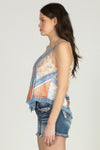 Mixed Paisley Handkerchief Top