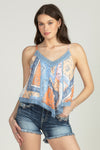 Mixed Paisley Handkerchief Top