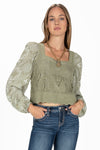Crochet Paisley Cropped Top