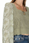 Crochet Paisley Cropped Top
