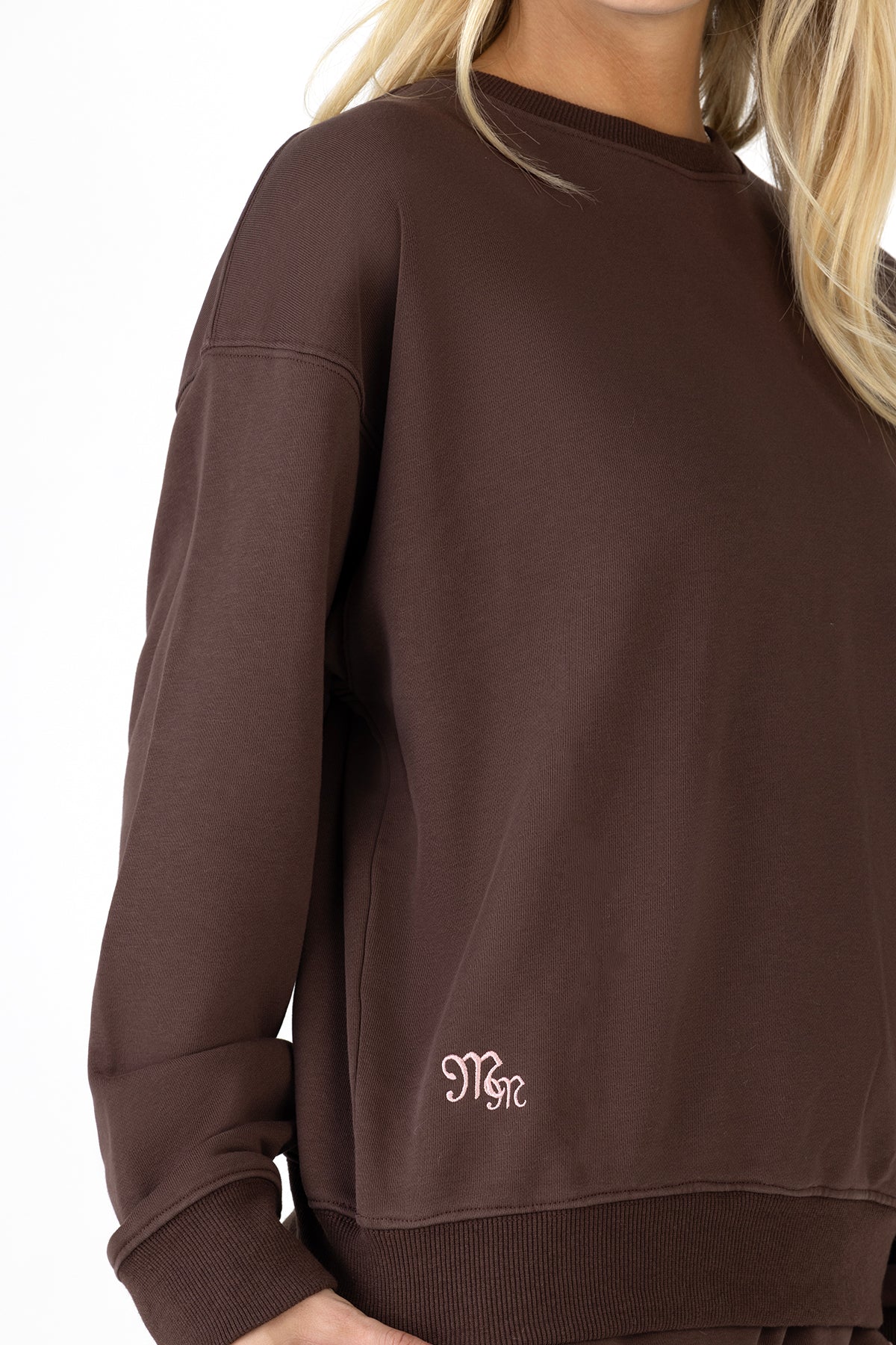 BRB Sweat Set | Only $74.50 | Choco Brown, Heather Grey | Miss Me