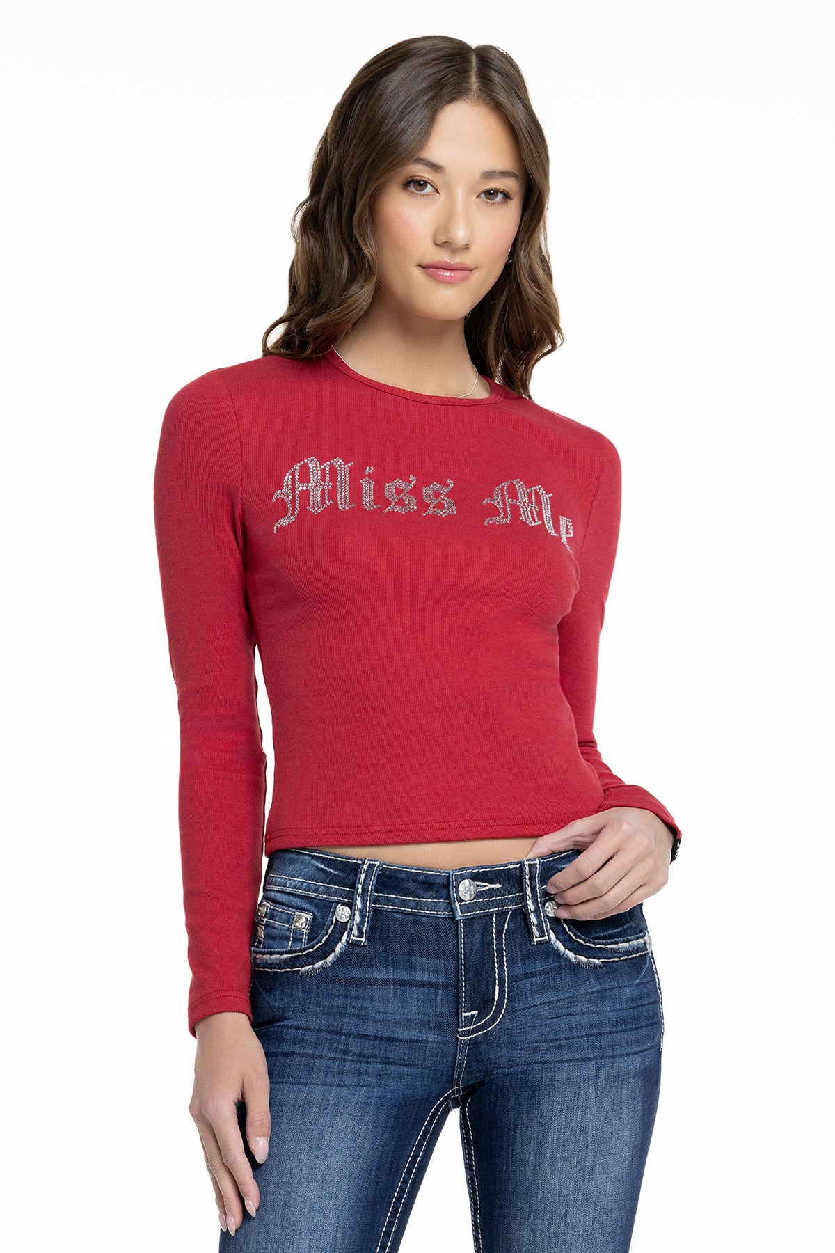 Gennie Z Long Sleeve Top | Only $51.20 | Red, Black, Off White