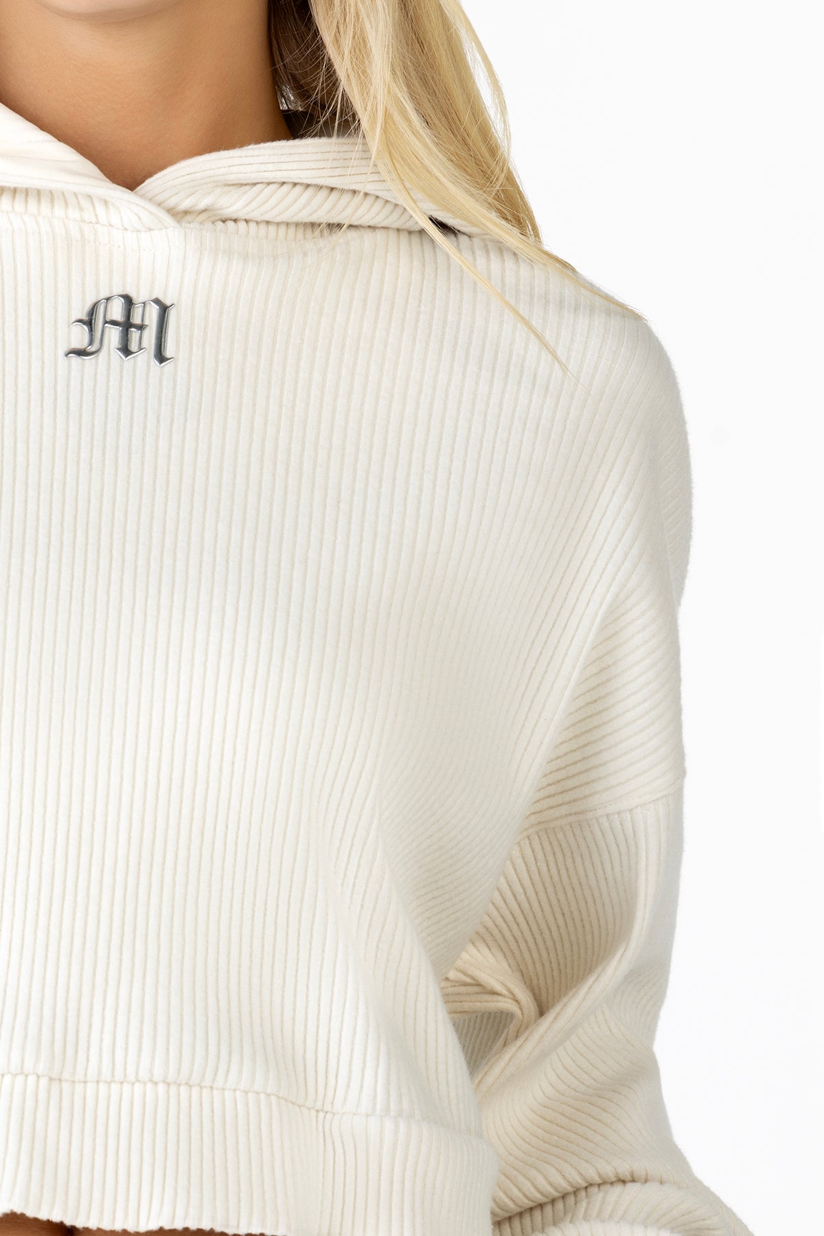 Nara Ribbed Hoodie | Only $38.40 | Heather Grey, Black, Cream