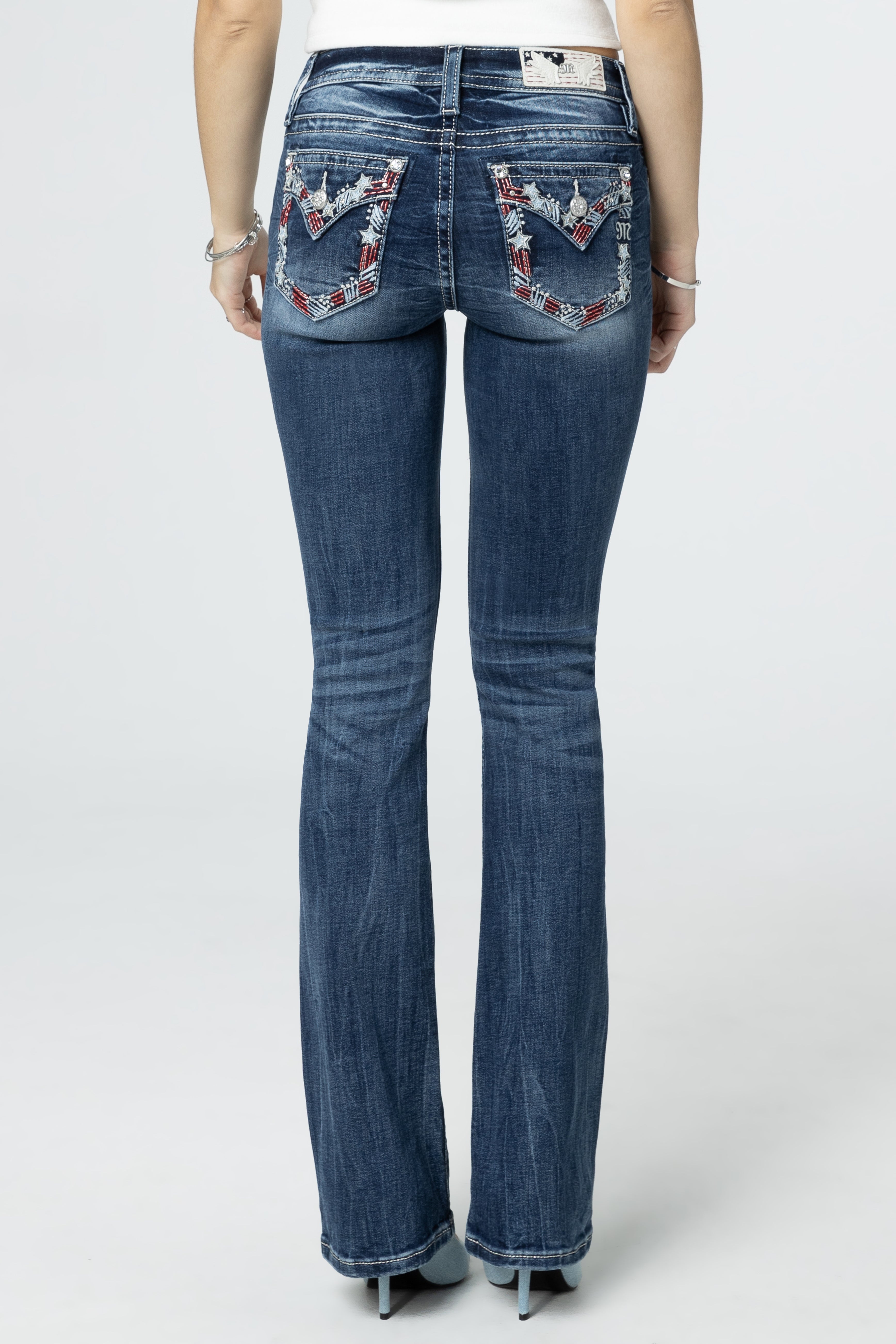 Stars & Stripes Border Bootcut Jeans