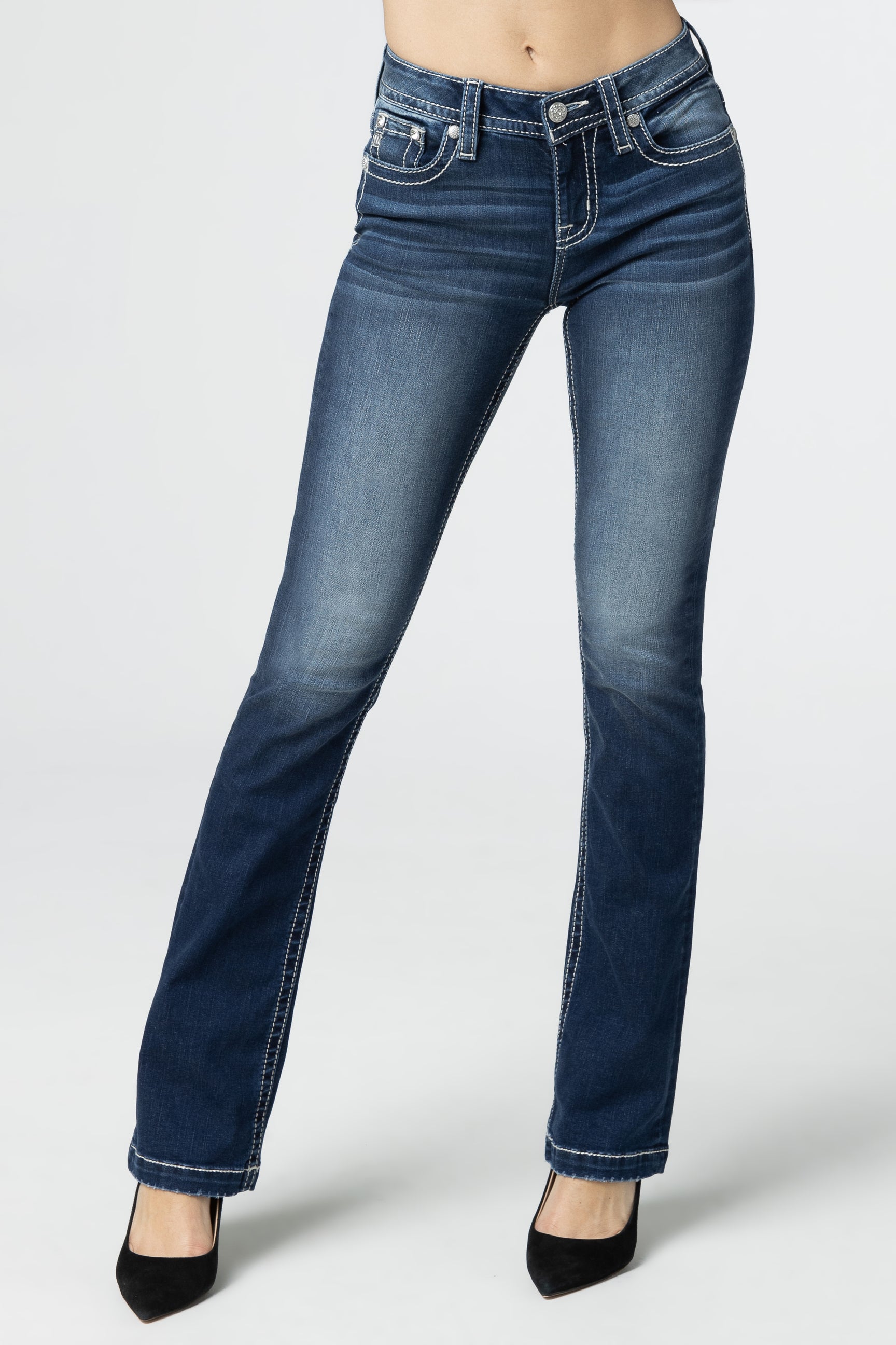 Silver Jeans High Rise Skinny Bootcut Jeans Silver Women's Avery