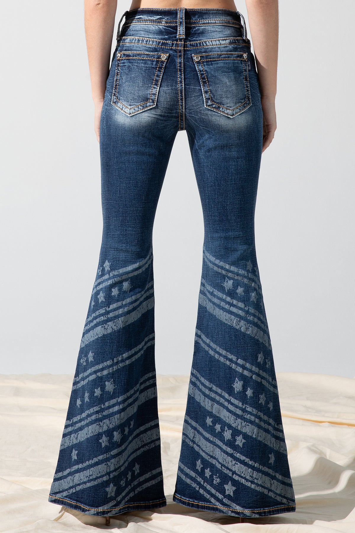 Stars n Stripes High Rise Flare Jean, Only $119.00