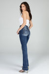 Classic Double Button Bootcut Denim