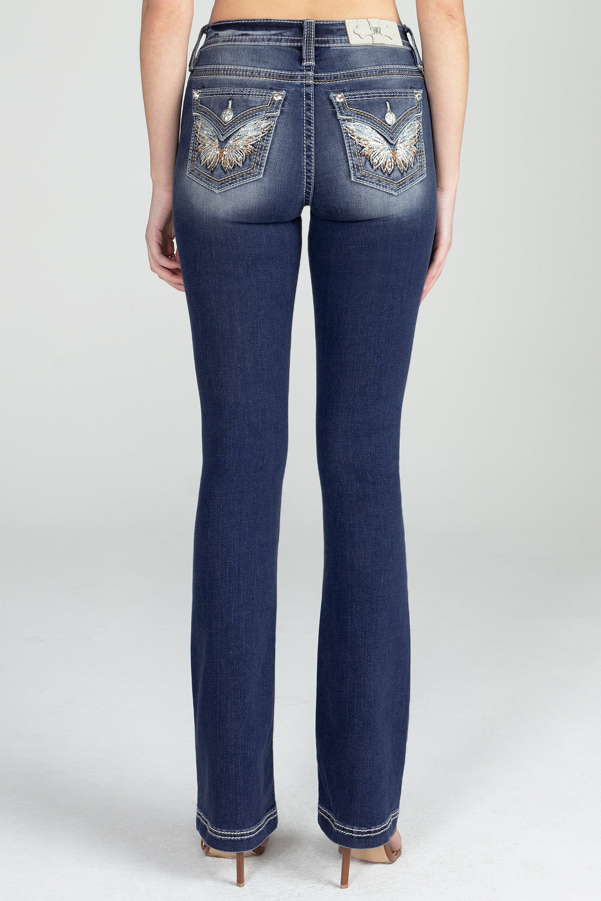 Multicolor Wing Flap Denim