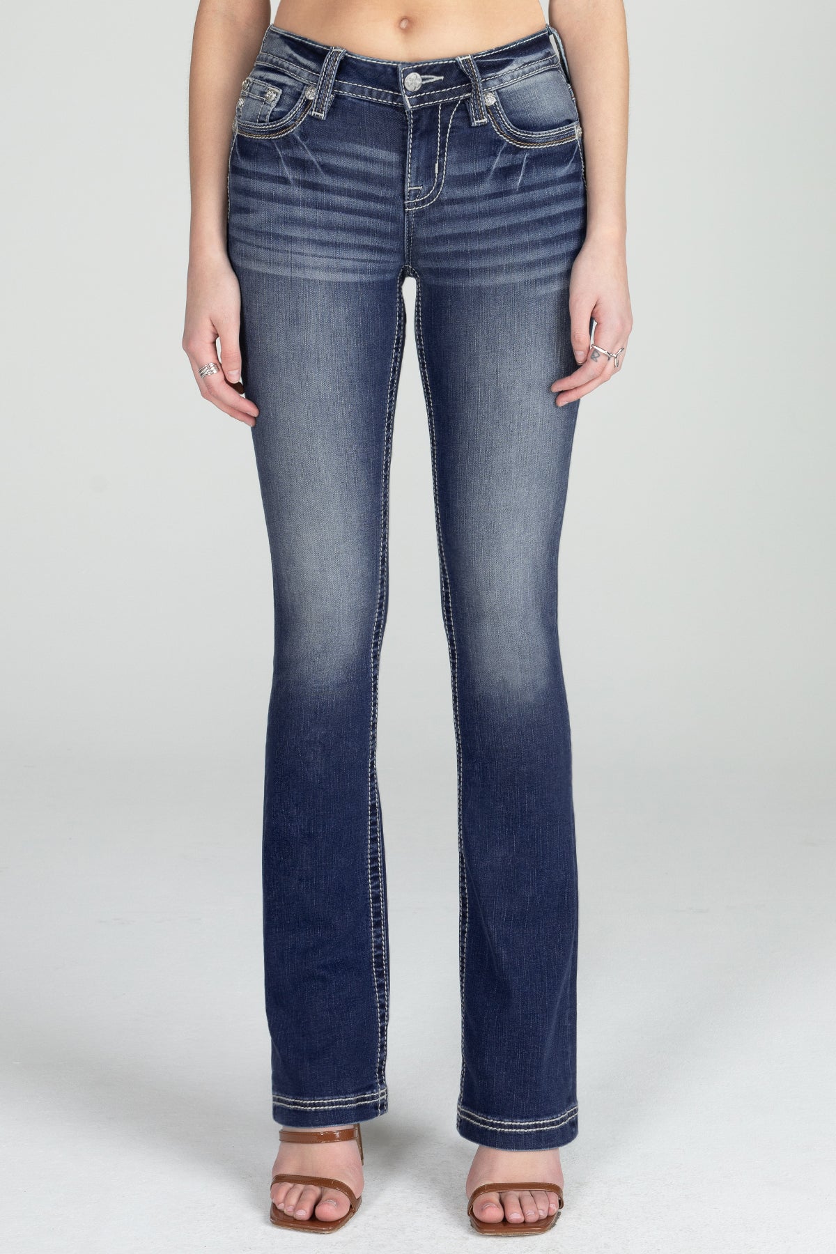 Multicolor Wing Flap Denim