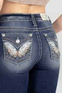 Multicolor Wing Flap Denim