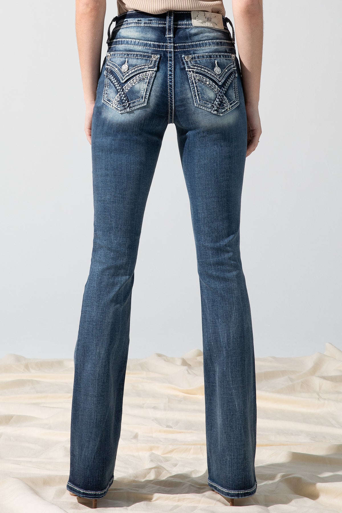 back, Dark Wash