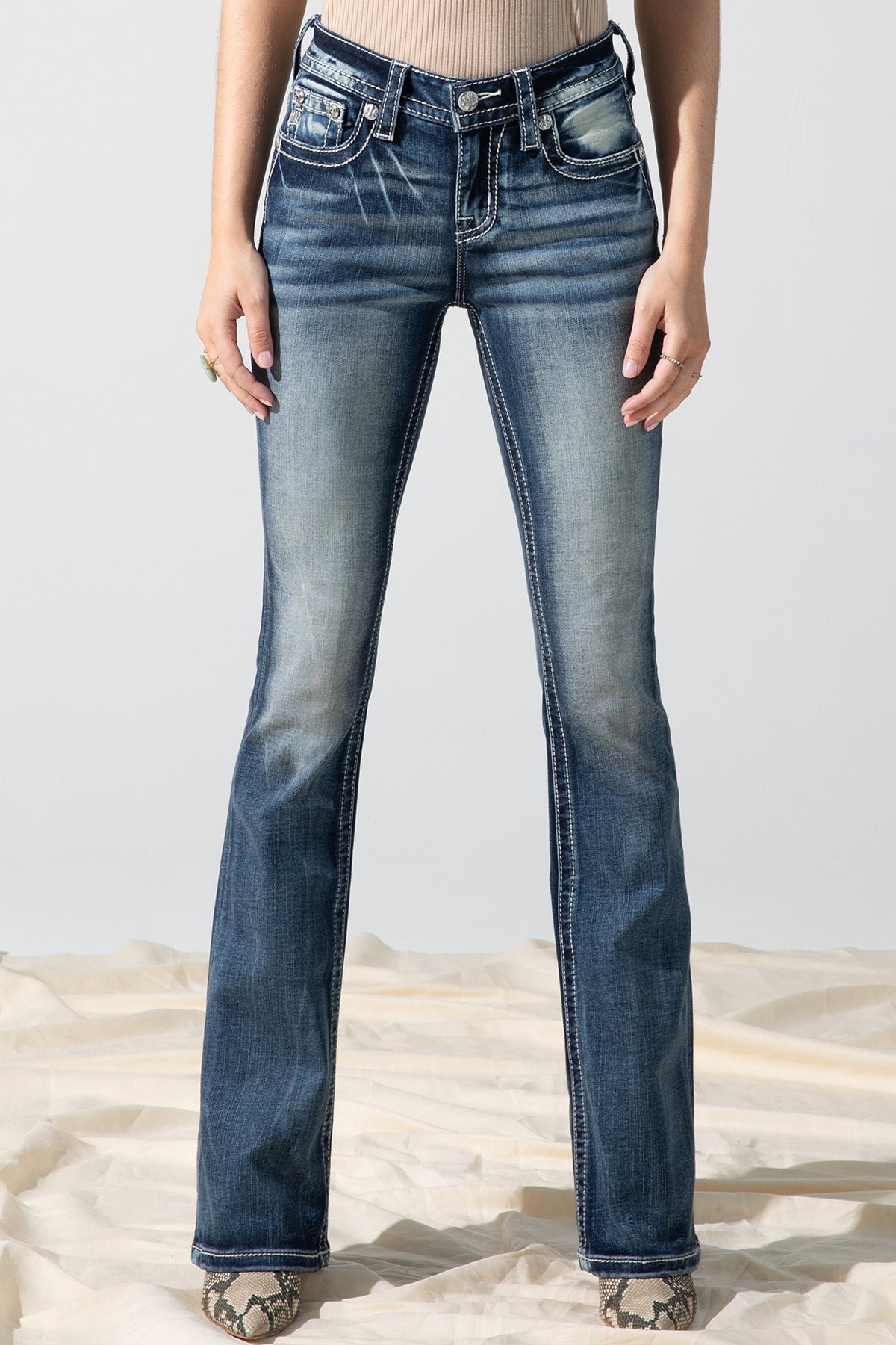front, Dark Wash