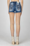 Pink Aztec Embroidered Shorts
