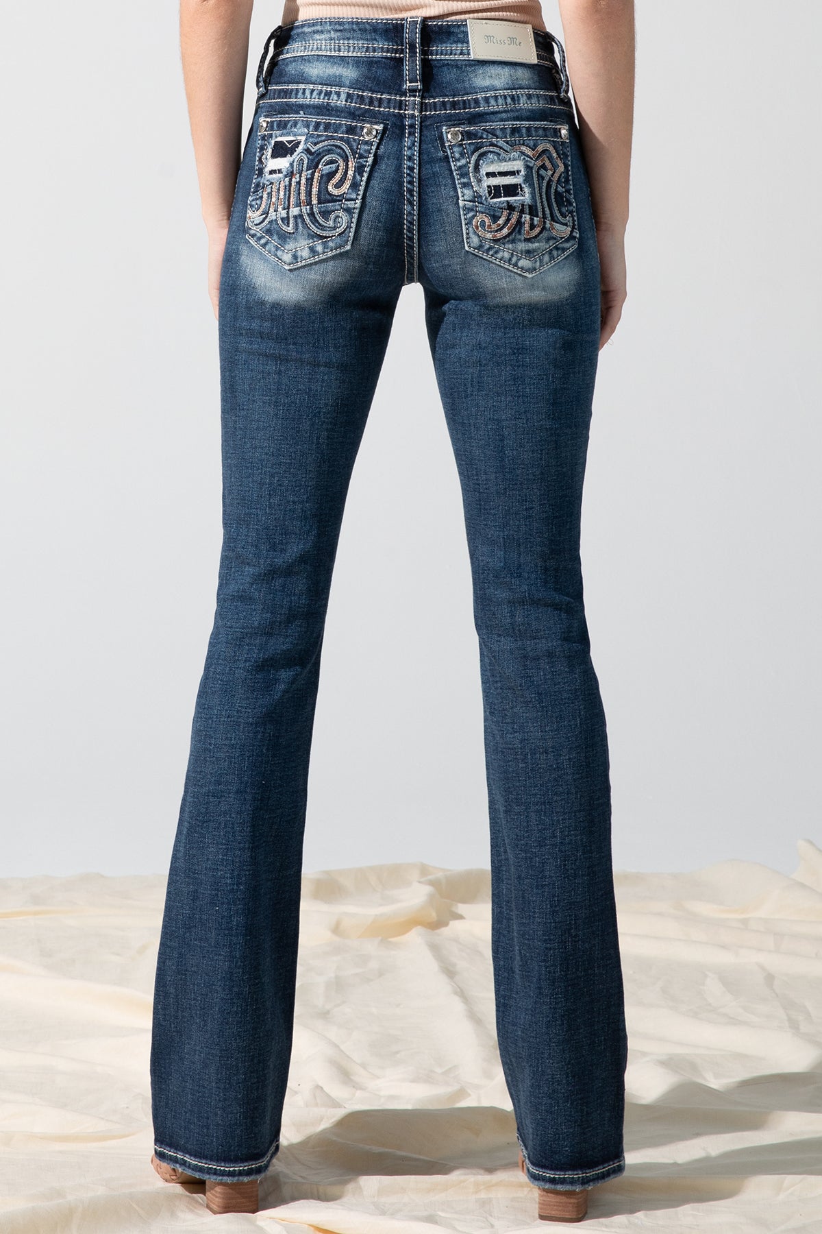 back, Dark Wash