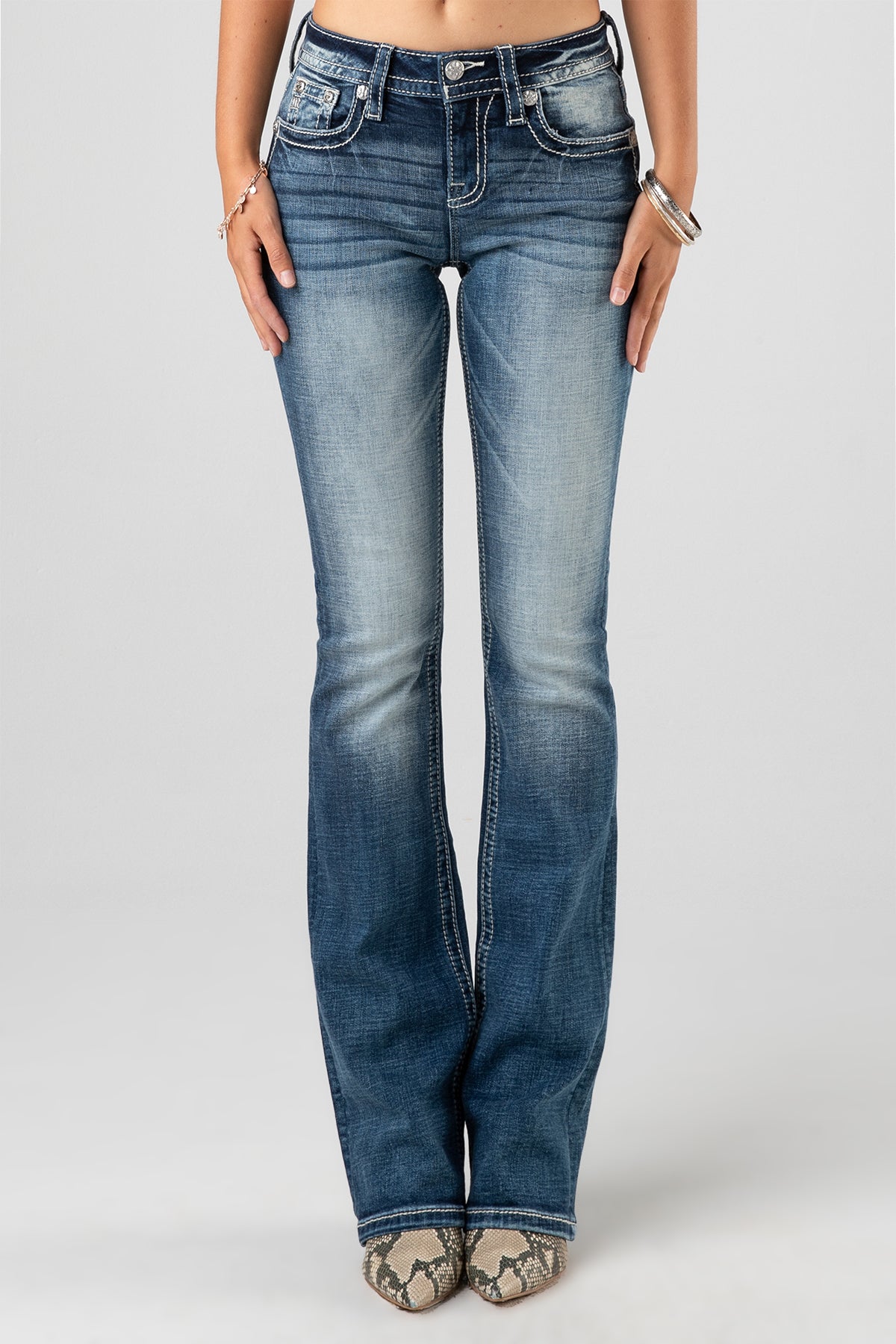 front, Dark Wash