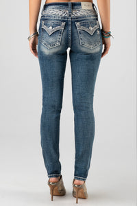 back, Dark Wash