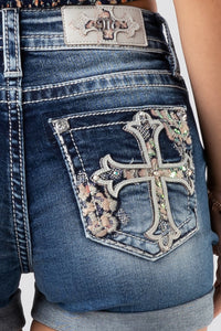 Pink Cross Shorts