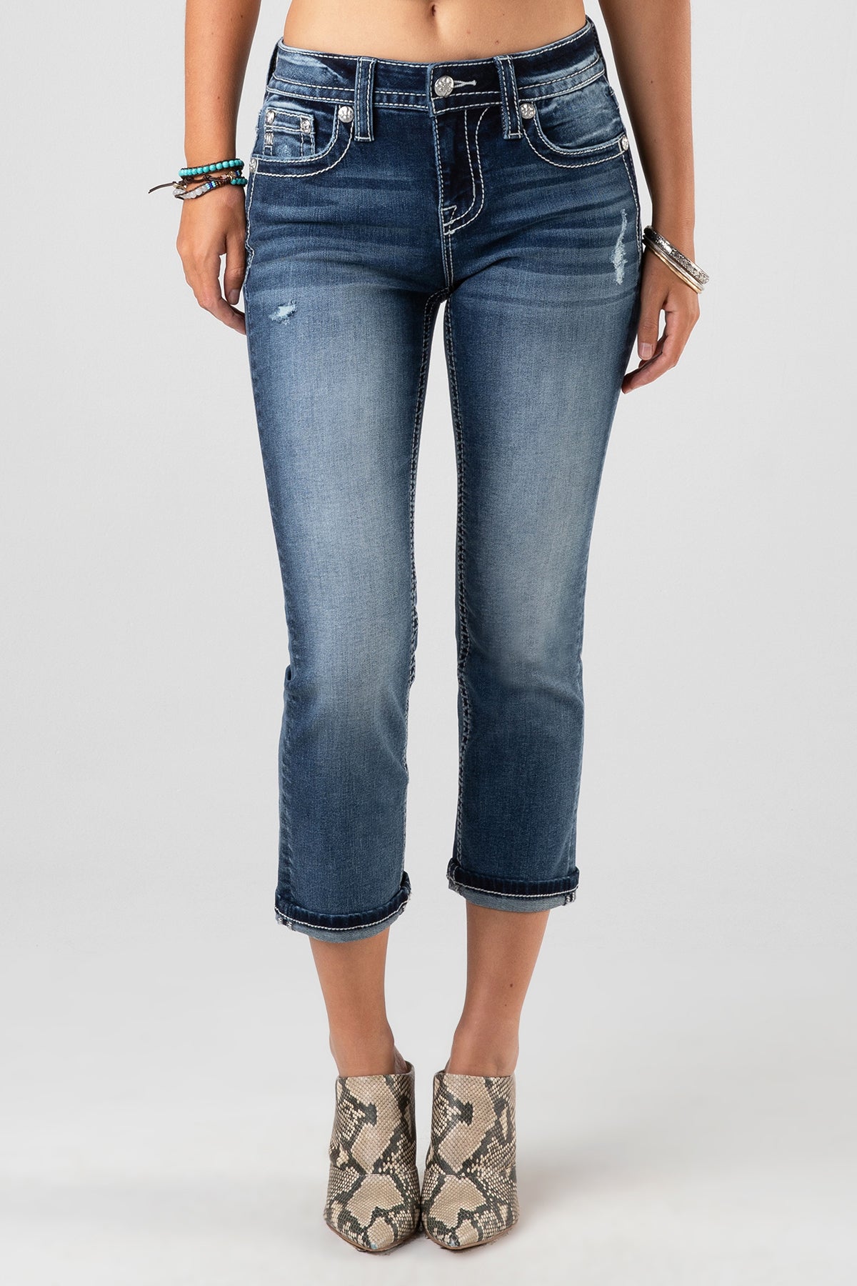 front, Dark Wash