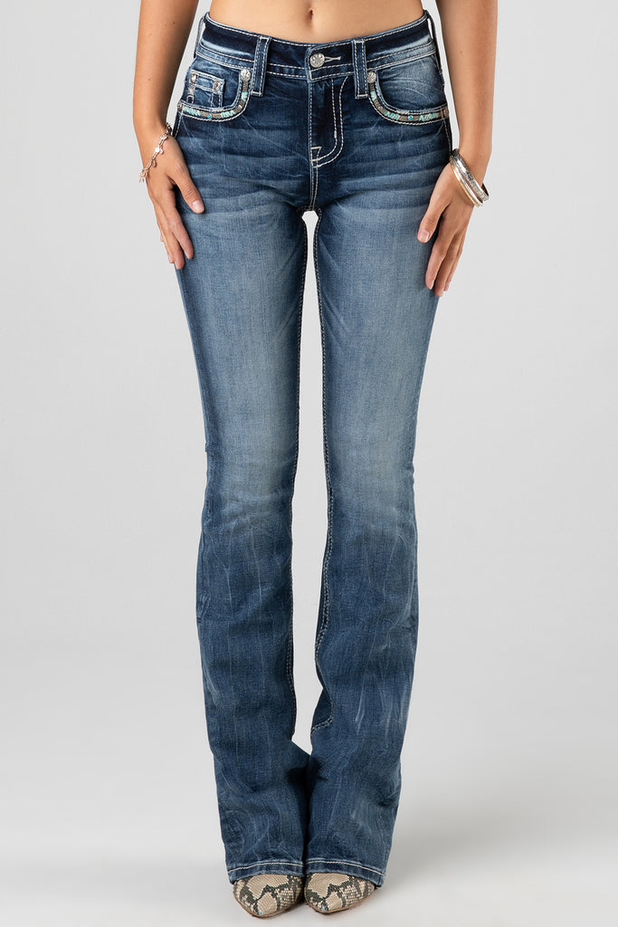 front, Dark Wash