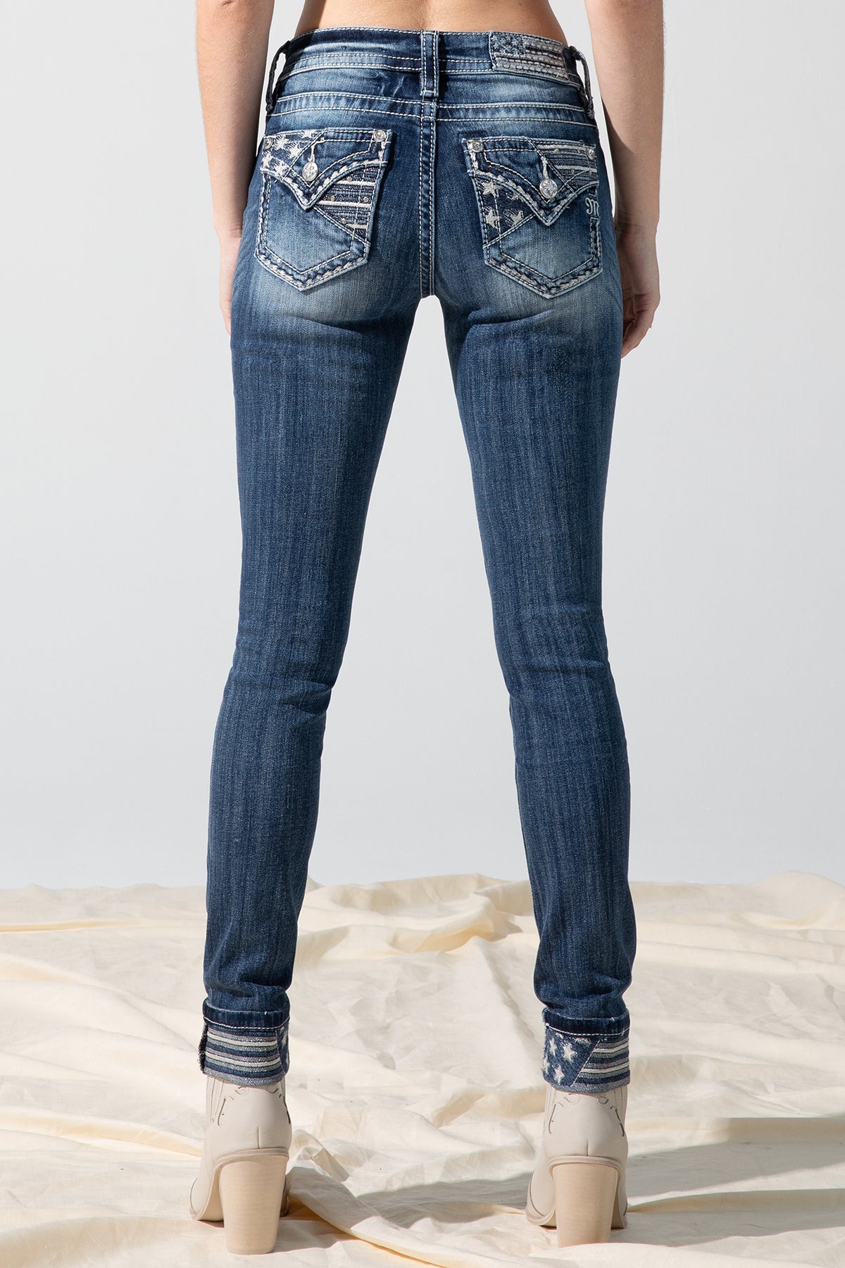 back, Dark Wash