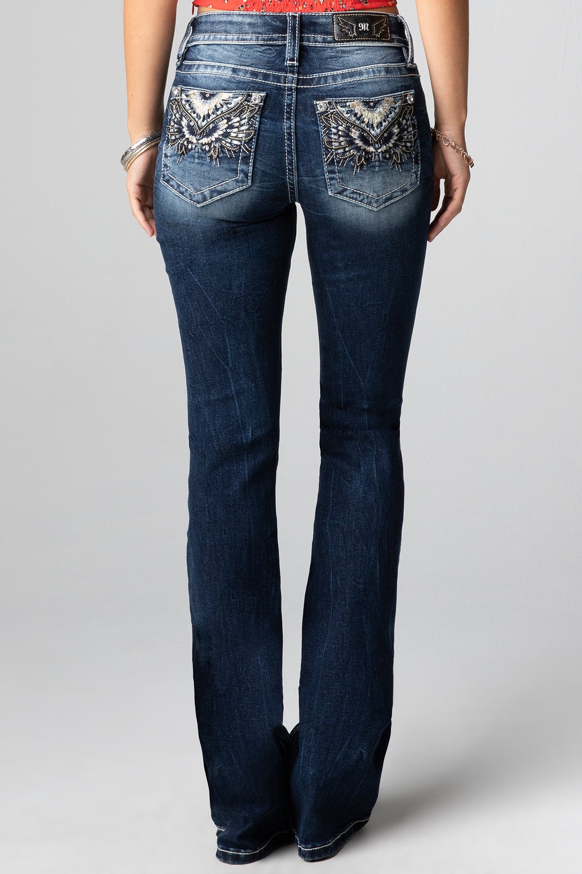 EMBROIDERED BUTTERFLY JEANS