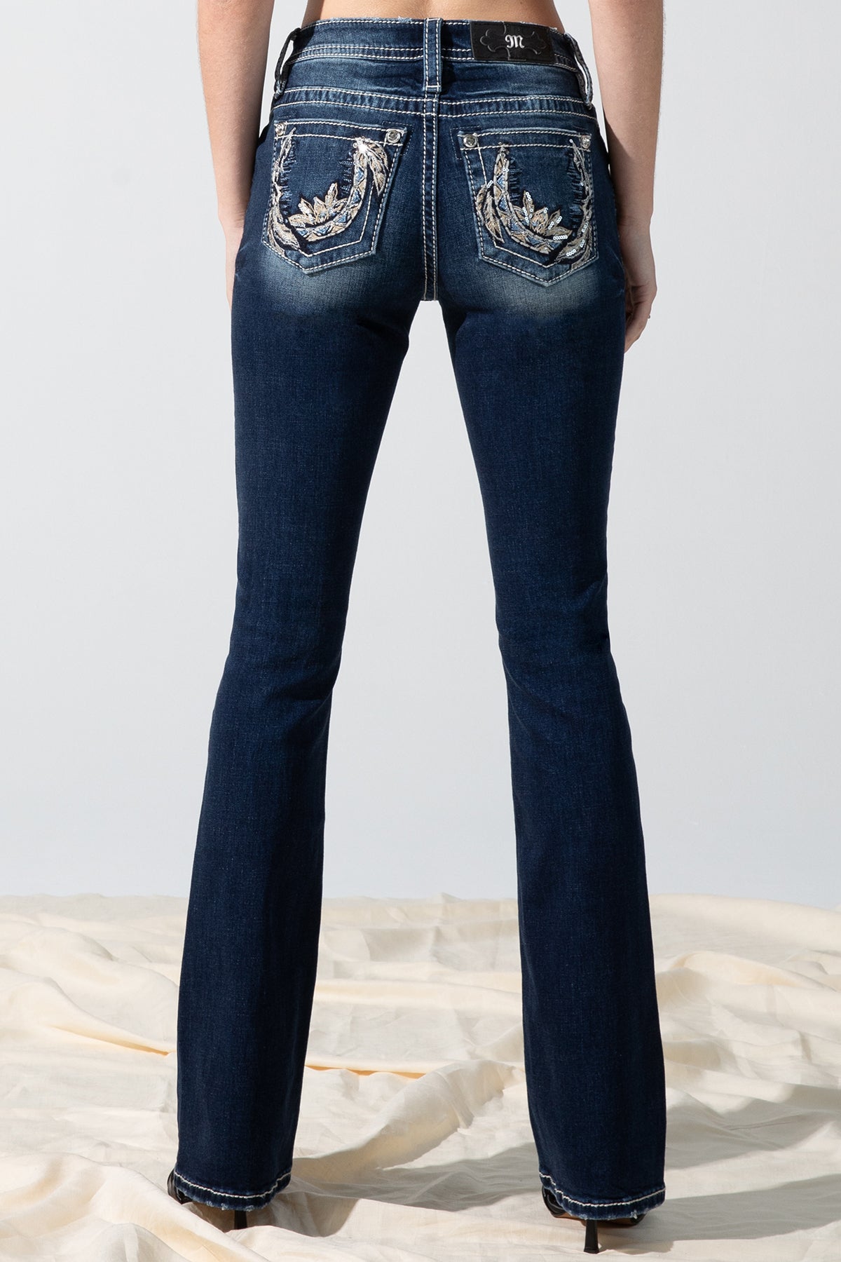 back, Dark Wash
