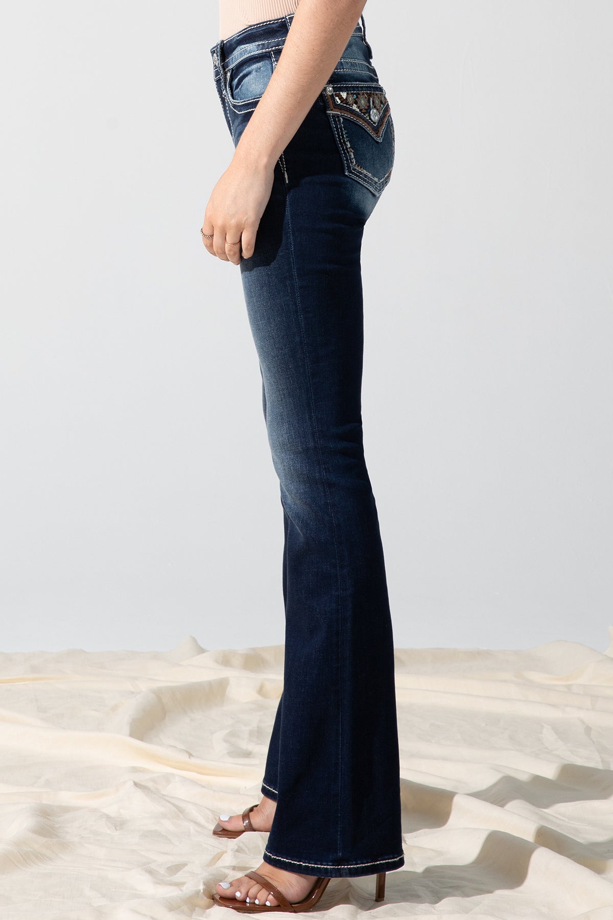 $101.15 | Only Accent Blue Me Jeans | Bootcut | Aztec Miss