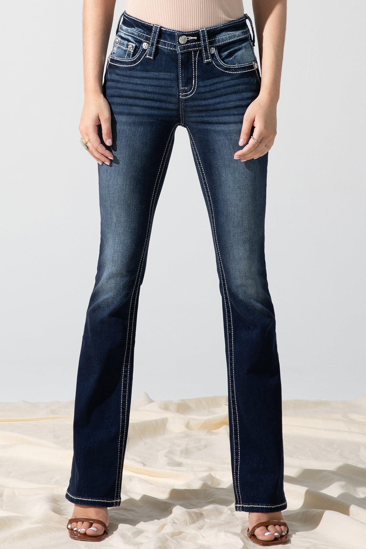 Aztec Accent Bootcut Jeans | Only $101.15 | Blue | Miss Me