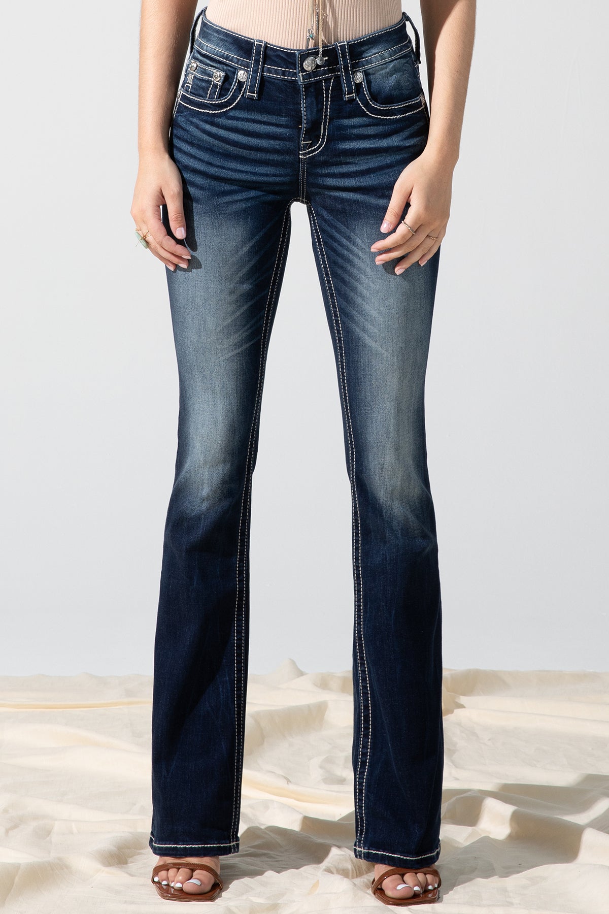 front, Dark Wash