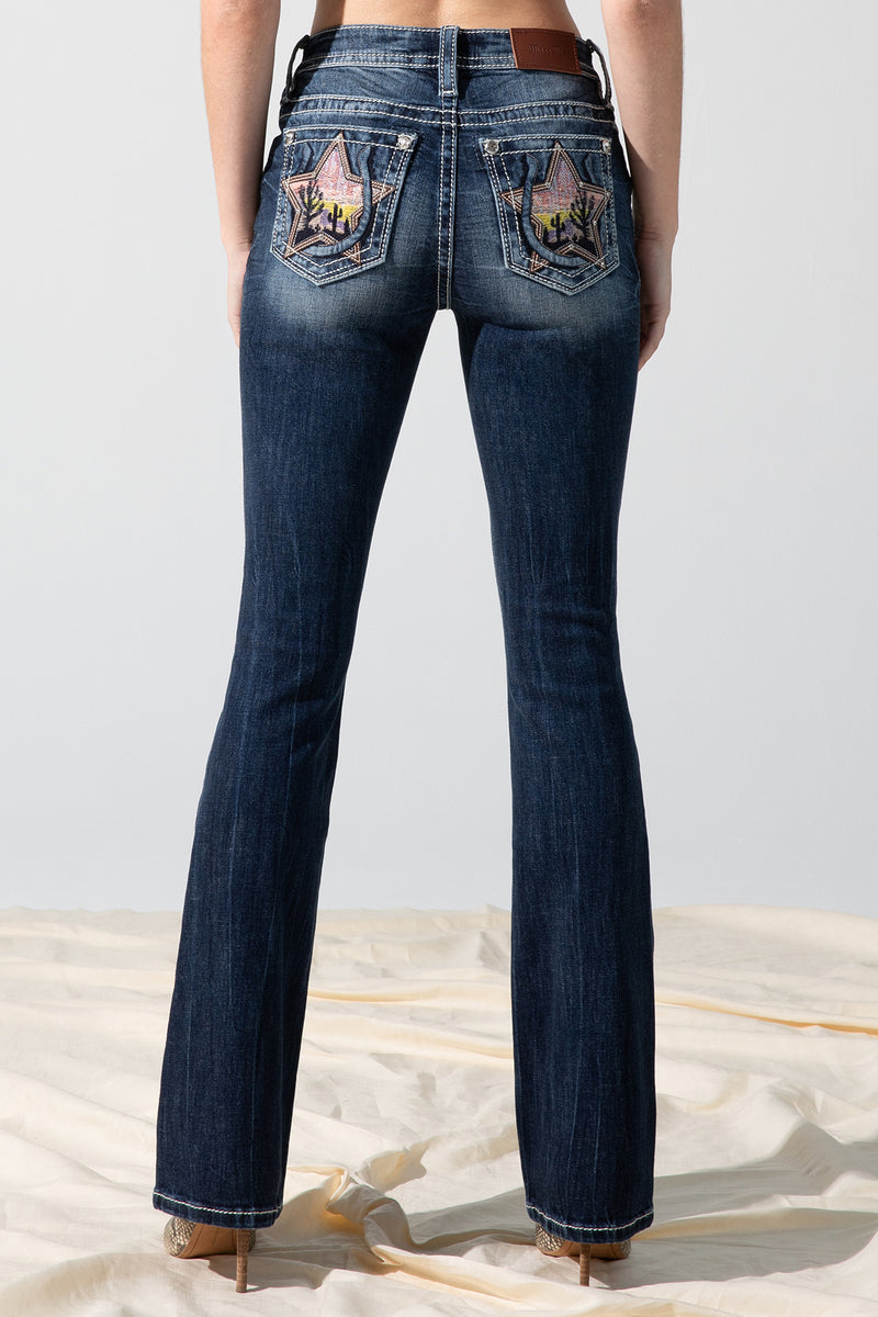 back, Dark Wash