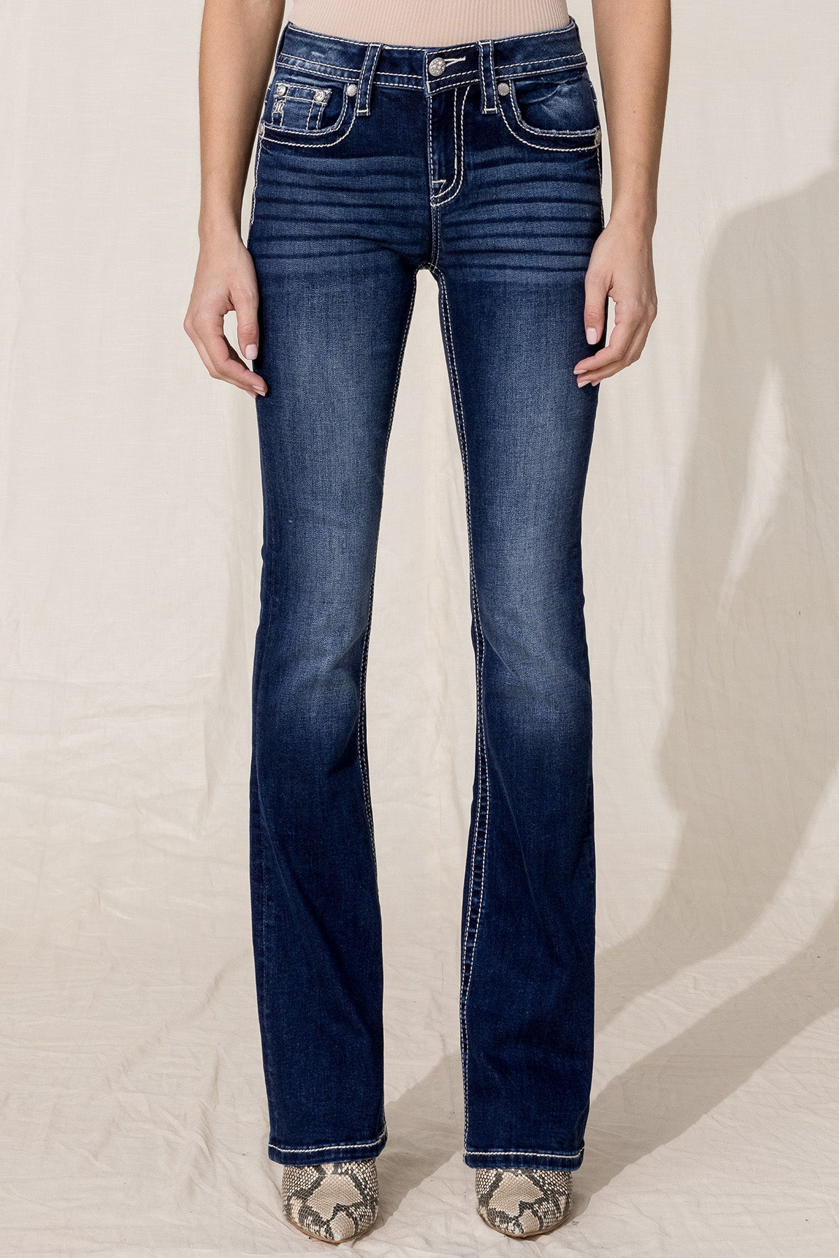 front, Dark Wash