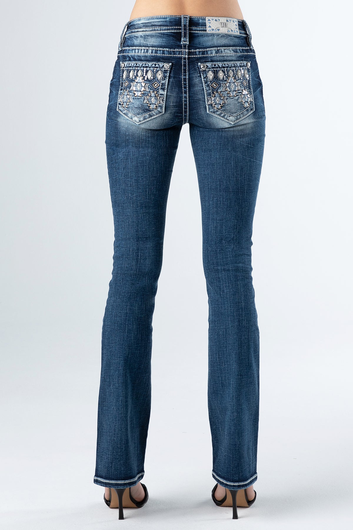back, dark wash