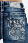 pocket, dark wash