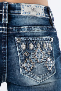 pocket, dark wash