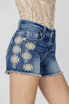 Aztec Printed Mid-Rise Shorts