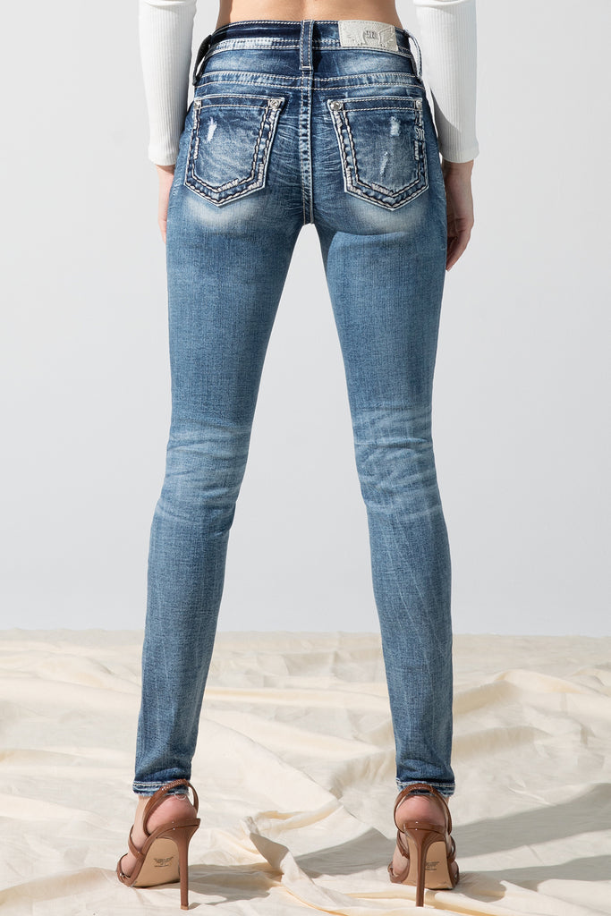 back, Dark Wash