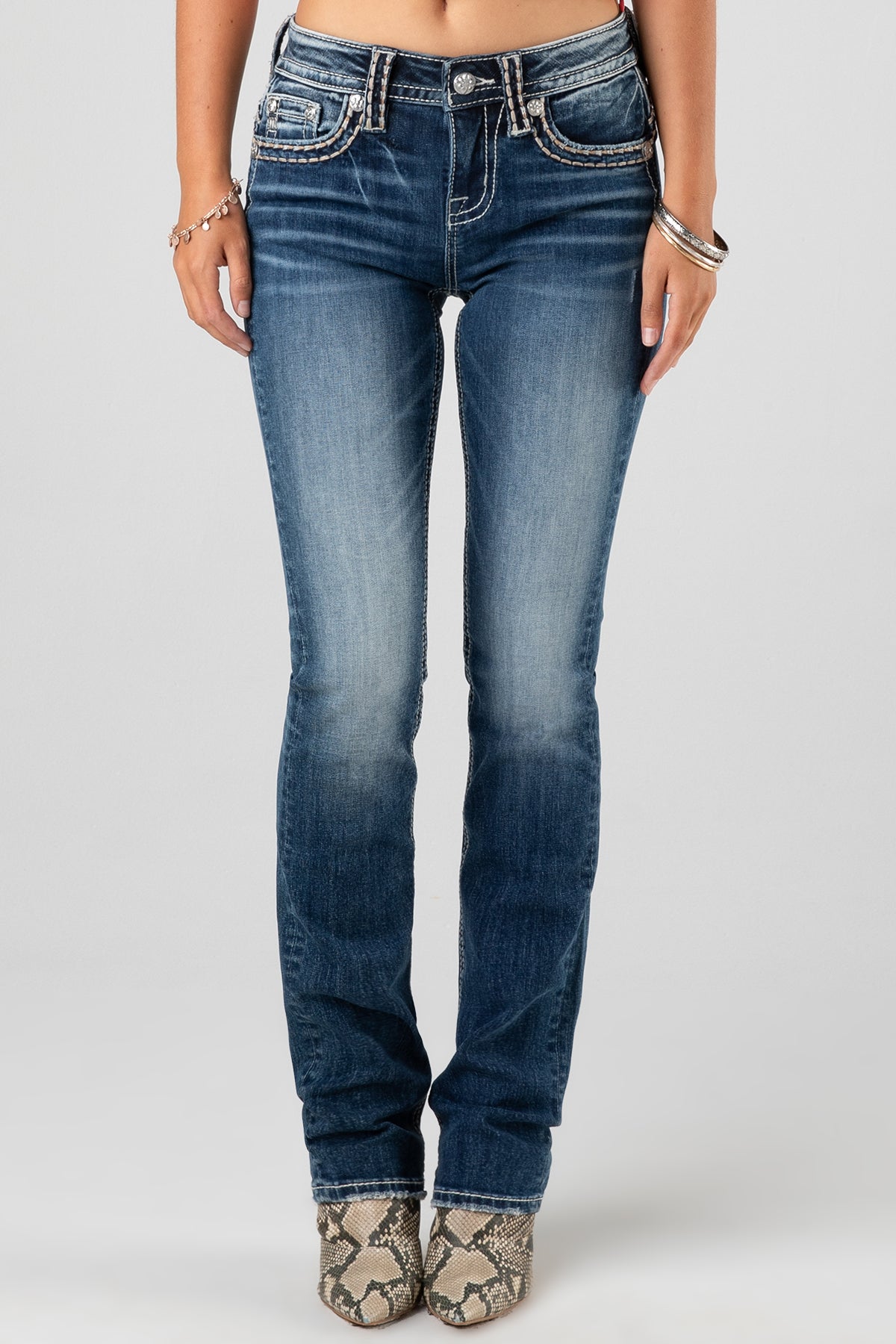 front, Dark Wash