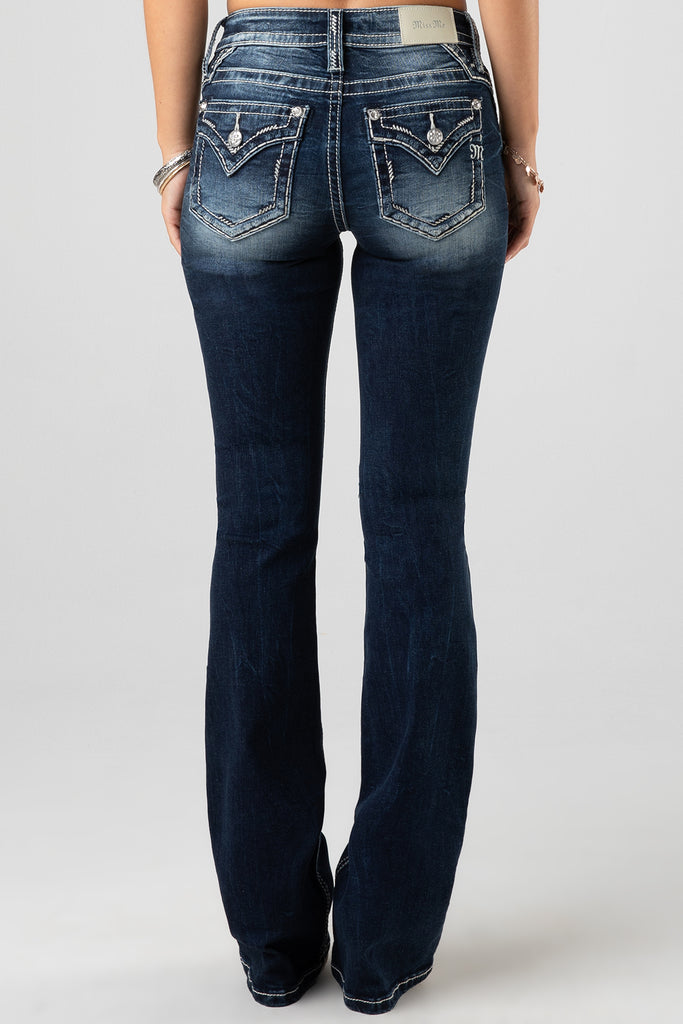 back, Dark Wash