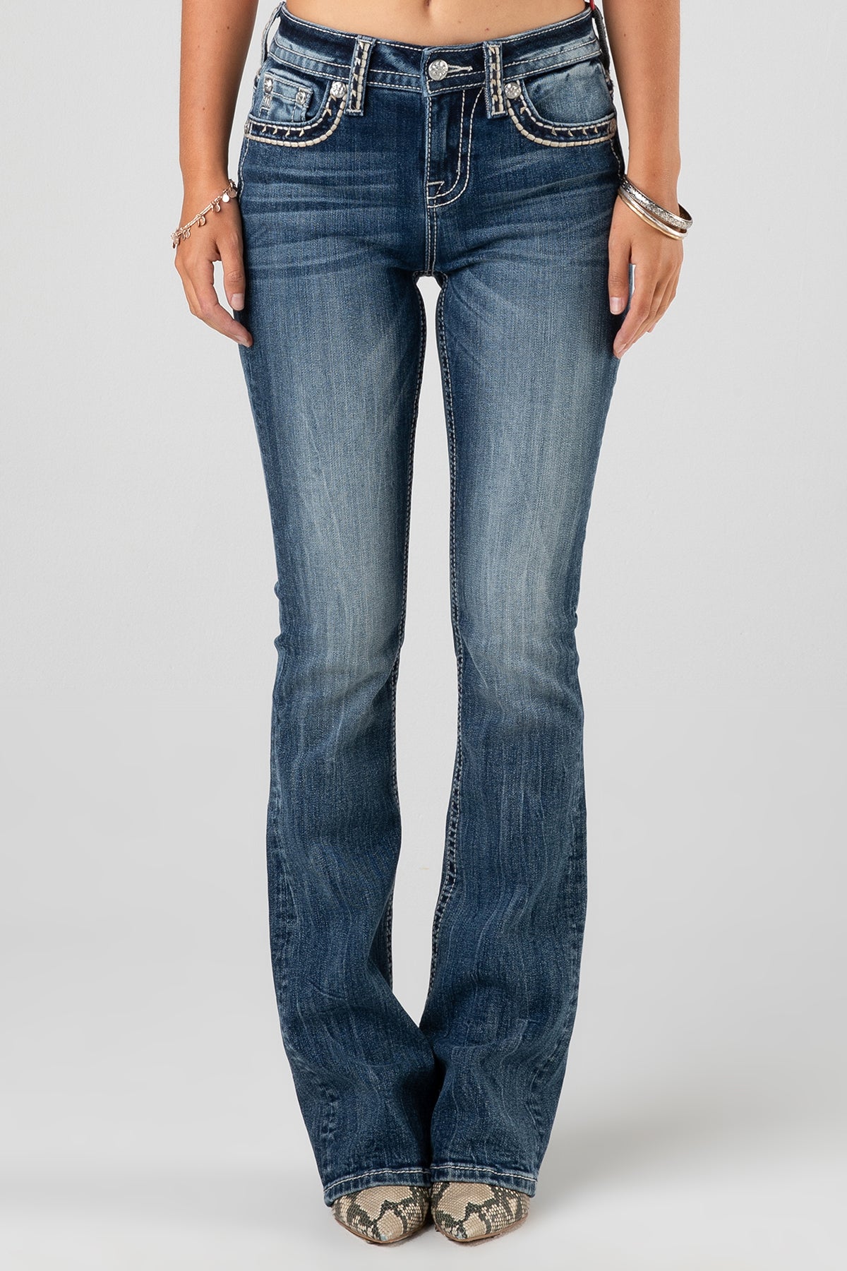 front, Dark Wash