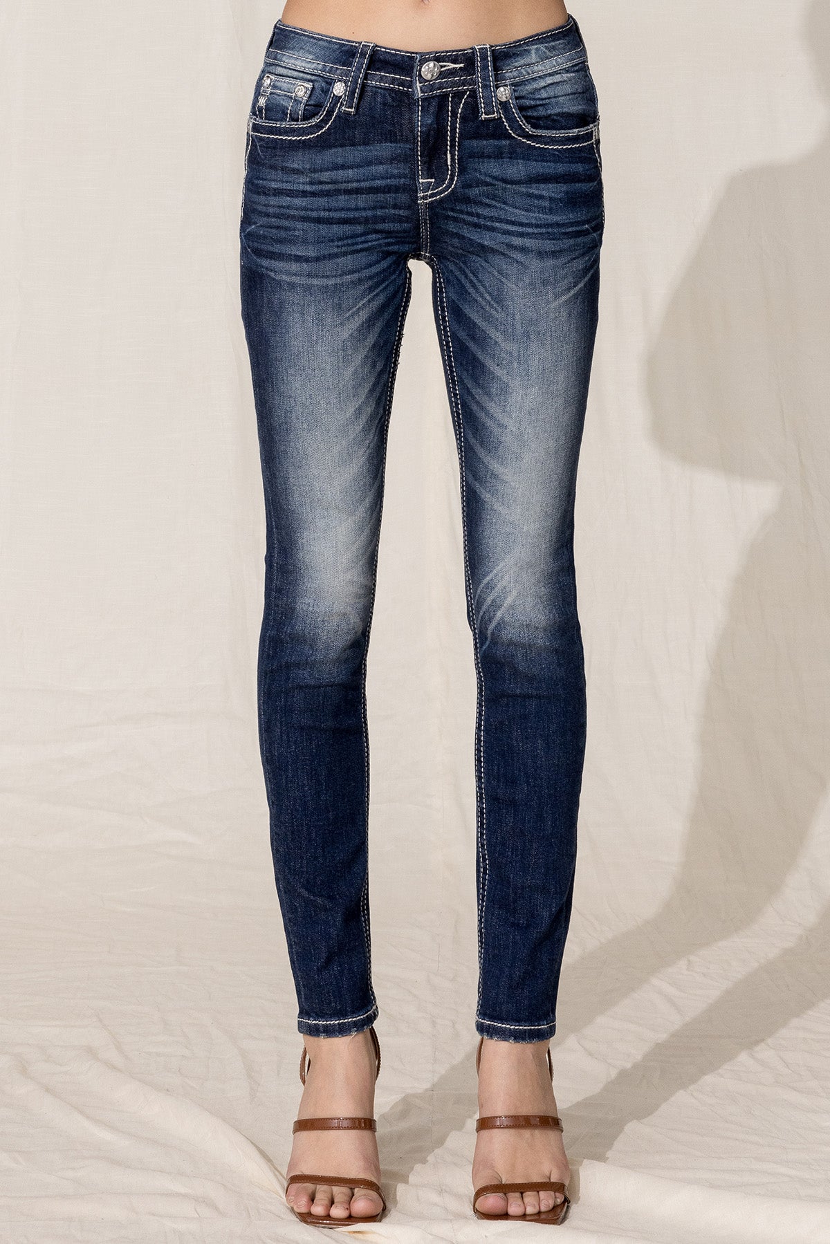 front, Dark Wash