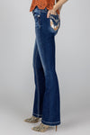Cow Print Bootcut Denim